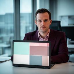 Mark van Dijk, data-analist achter een dashboard